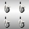 Service Caster 4 Inch 316SS Thermoplastic Rubber Swivel 3/4 Inch Stem Caster Set Lock Brake SCC-SS316TTLEX20S414-TPRB-34-4 - alternate 3